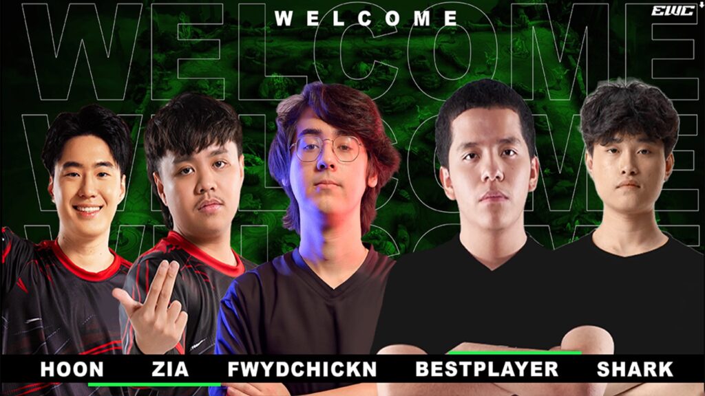 Зображення команди S8UL Esports Mobile Legends на темному зеленому та чорному фоні