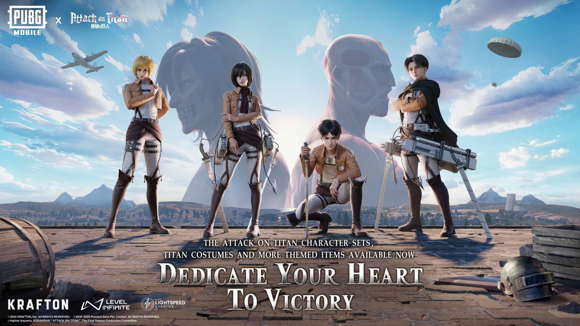 PUBG Mobile випустила обновлення у співпраці з Attack on Titan