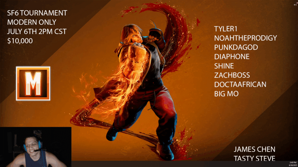 Тайлер1 організовує турнір з Street Fighter 6 виключно для сучасних гравців