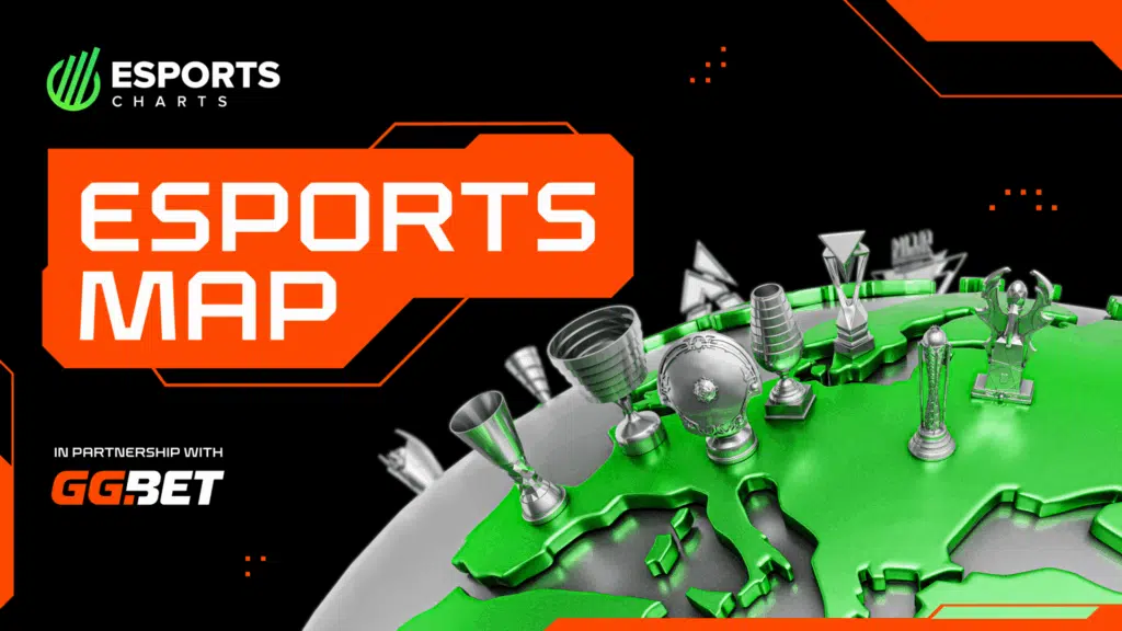 Esports Charts співпрацює з GG.Bet для запуску інтерактивної карти