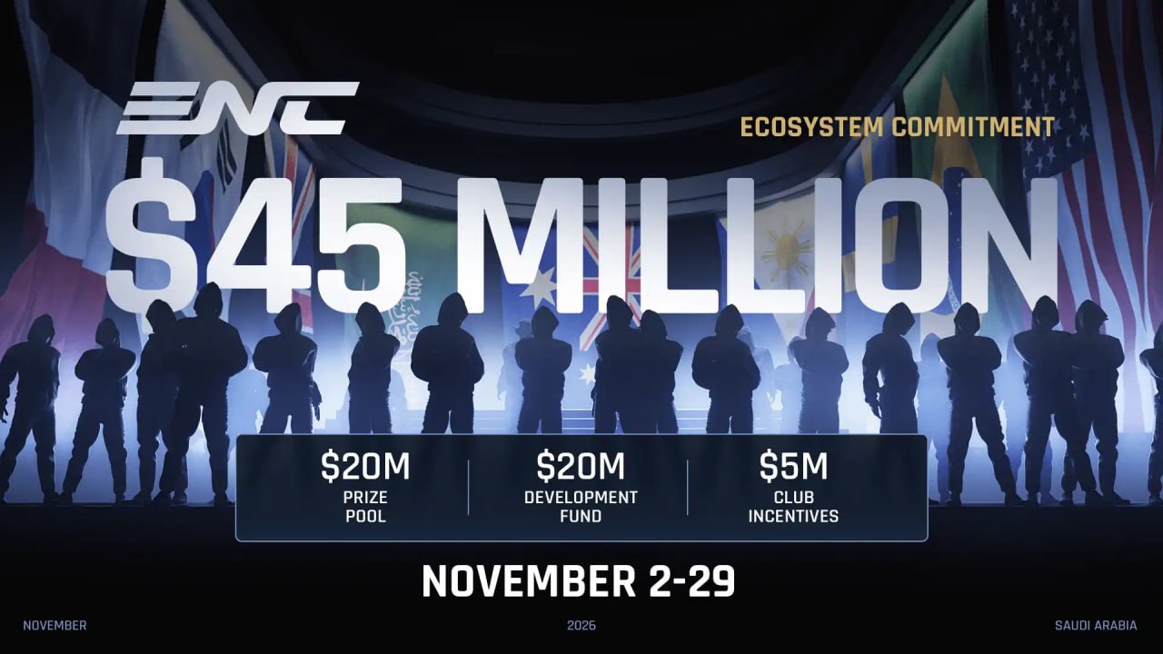Esports Nations Cup 2026 стартує з $45 млн і підтримкою гравців, клубів та національних програм